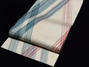 미사용품 기모노 오비 순수 실크 스트라이프 무늬 나고야 오비 선착순