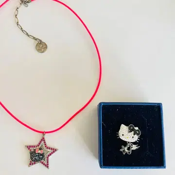 Swarovski 스와로브스키 헬로키티 반지 펜던트 목걸이