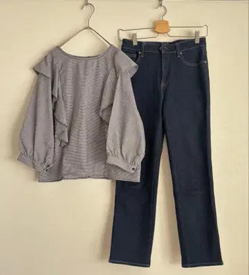 여성용 상의&데님 세트
