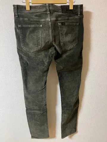 LEE 올리브 그린 슬림 핏 데님 코듀로이