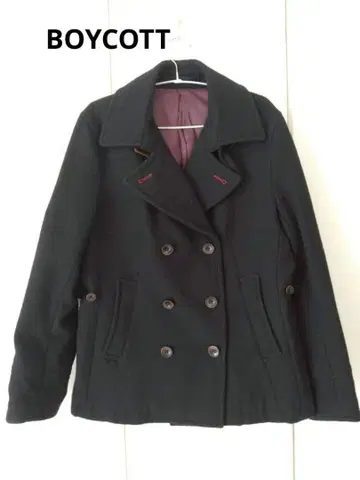 BOYCOTT 블랙 피 코트 XL