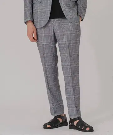 [ 택 포함 미사용 새상품 ] 에디피스 메쉬 체크 이지 슬랙스