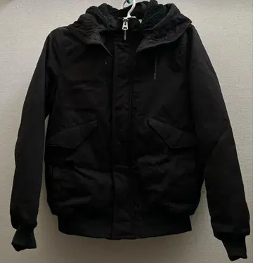 블랙 점퍼 블루종 후드 부착