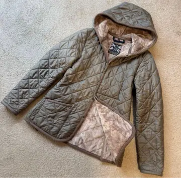 LAVENHAM 라벤햄 퀼팅 자켓 보아 안감 카키