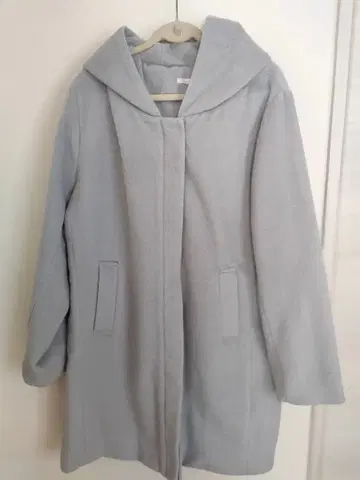 후드 부착 코트 라이트 그레이 M 사이즈
