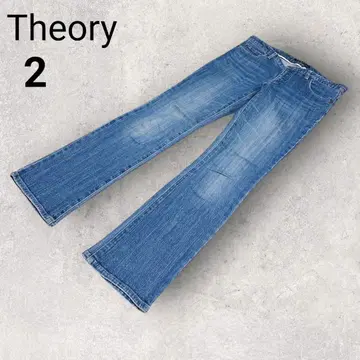 띠어리 스트레이트 데님 청바지 사이즈 2 블루 일본제 연중무휴 심플