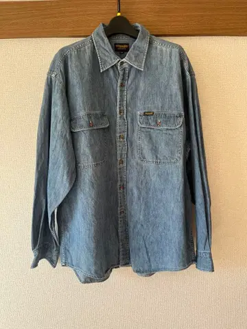 Wrangler 데님 긴팔 셔츠