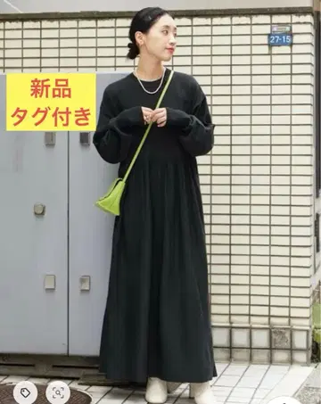 [ 택 포함 새상품 ] 프릭스스토어 허리 개더 플레어 맥시 원피스 S