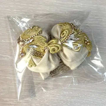 새상품 컴플렉스 비즈 헤어 클립 헤어 액세서리 이지 코움 결혼식