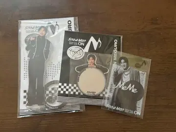 메구로 렌 SnowMan 굿즈 3종 세트 아크릴 스탠드 스티커