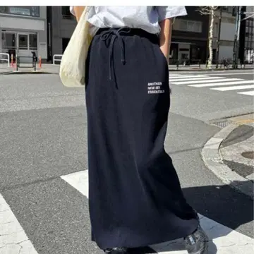 and me ANME 스커트 리브 자수 로고