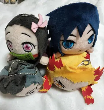 귀멸의 칼날 엑스트라 누워있는 키체인 마스코트 네즈코 기유 렌고쿠 겐야