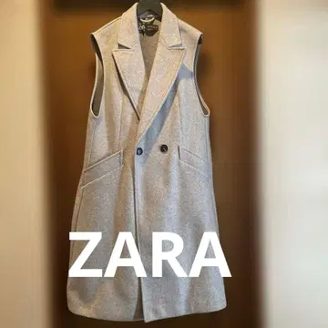 새상품급 ZARA 베스트 라이트 그레이 더블 버튼 미사용품
