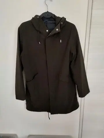 남성용 후드 코트 카키 계열 캐주얼 아우터