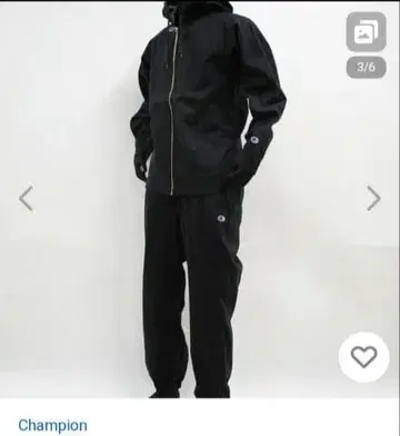 Champion 블랙 맨투맨 세트