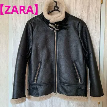 [ ZARA ] 페이크 레더 라이더 자켓 페이크 무스탕
