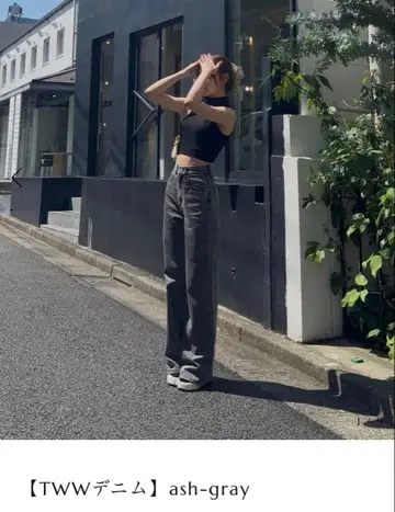 [ TWW 데님 ] 애쉬 그레이 XXS-S long 긴 길이
