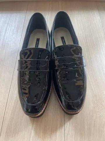 ourhome 에나멜 가죽 로퍼 슈즈