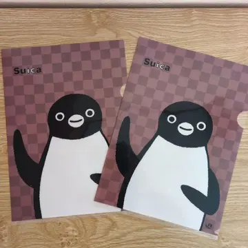 미사용 새상품 Suica 펭귄 캐릭터 클리어 파일 세트