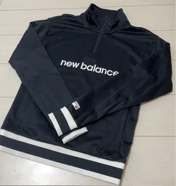 새상품급 new balance 골프 자켓 남성용 S 로고 자수 블랙