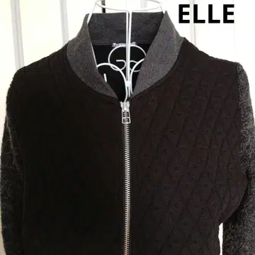 ELLE 블루종 퀼팅 봄버 자켓 아우터