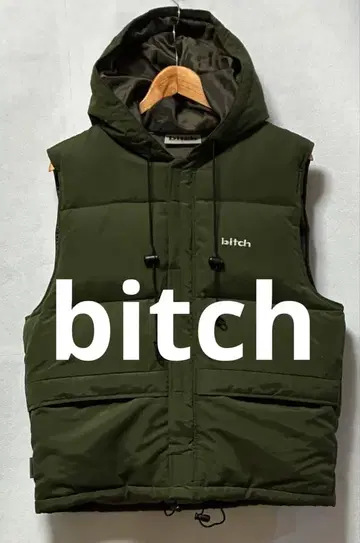 90s 빈티지 bitch 비치 스케이트보드 다운 베스트 후드