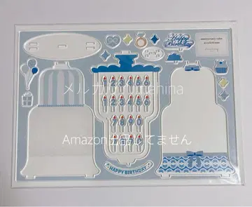 후쿠야 기념일 케이크 아크릴 프레임 라이트 블루 funfuncy+