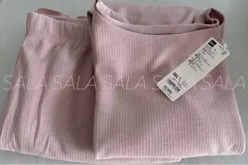 택 포함 미사용 새상품 GU 브러쉬드 브라운 라운지 세트 3XL 핑크