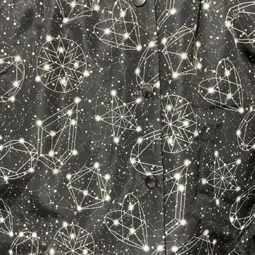 미사용 패턴 다운 자켓