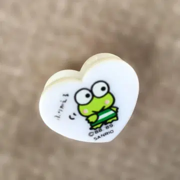 산리오 개구리 케로케로케로피 하트형 1989 클립 레트로