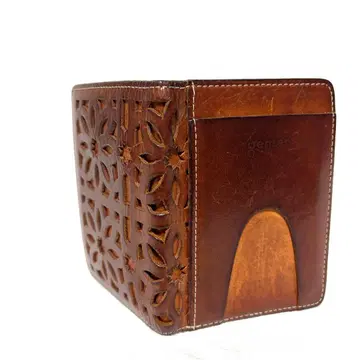 genten 겐텐 컷워크 가죽 패스 케이스