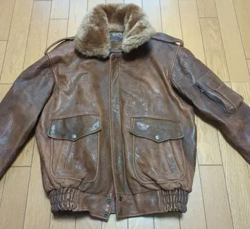 [ 가격 인하 ] 천연 가죽 자켓 양가죽 브라운 90년대