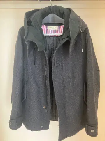 [ 미사용 ] NANO UNIVERSE 멜톤 모즈 코트 차콜