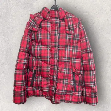 UNIQLO 빨간색 체크 3way 다운 자켓