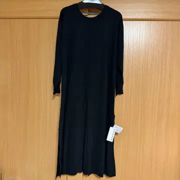 새상품 NOSTALGIA 2way 블랙 롱 니트 원피스 M