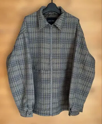 Niko and 체크 무늬 봄버 자켓 오버사이즈 L