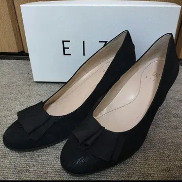 [미사용 새상품] EIZO 블랙 리본 포함 하이힐 펌프스