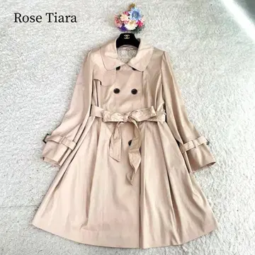 빅 사이즈 46 로즈 티아라 2way 트렌치코트 옷깃 탈부착 가능