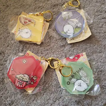 움직이는 아크릴 키링 피자 팝콘 오카유 우주적인 5인 4개 세트