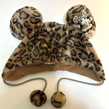 디즈니 리조트 팬 캡 미니 레오파드 무늬