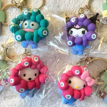 [ 4개 세트 ] 산리오 미야쿠미야쿠 컬러 키링