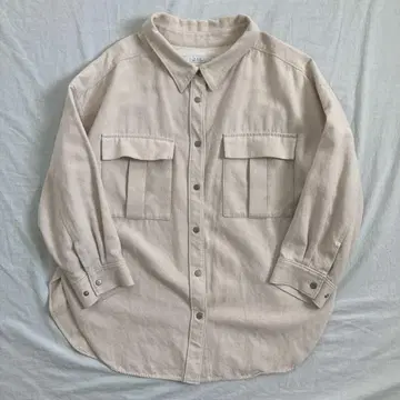 19SS 저널 스탠다드 NEU 코튼 린넨 링 트위드 셔츠 블루종