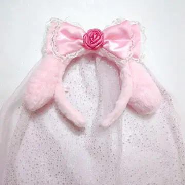 산리오 마이멜로디 장미 베일 머리띠