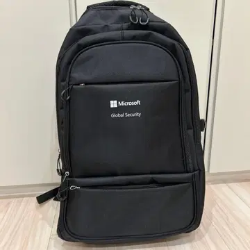 새상품급 Microsoft 로고 백팩 블랙 대용량 비즈니스 여행용