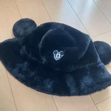 디즈니 미키 버킷햇 퍼 모자 블랙