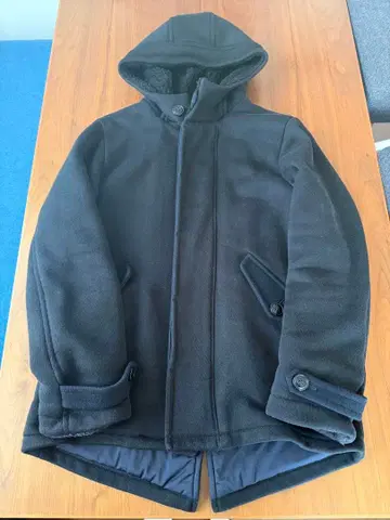 BLUEBLUE 블루블루 헤비 맨투맨 보아 안감 코트 자켓 블랙