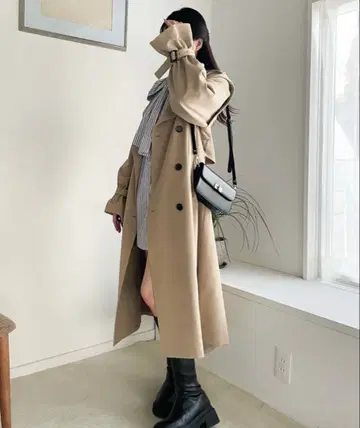 Heather 2WAY 트렌치코트 베이지 M