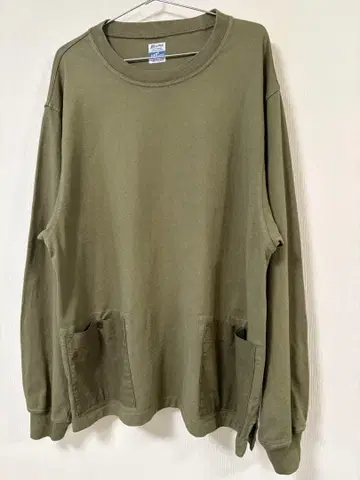 ARMY TWILL 파일 안감 포켓 맨투맨