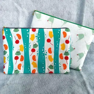 오토메 인쇄 후르츠 분또 & 크림 소다 파우치 세트