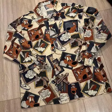 빈티지 GREEN CLUBS 캐릭터 코듀로이 셔츠 일본제